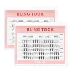 블링톡 6줄 대용량 가닥속눈썹 인조 연장 브라운 아이돌 언더포함 총 480모