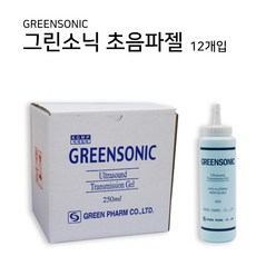[그린소닉] 초음파젤 블루 250ml (12개/통) Greensonic 소노젤 고주파젤 저주파젤 소노젤 마사지젤 초음파겔, 12개