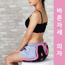 [바보사랑]온네아 바른자세의자 허리의자 허리받침 자세교정의자, 퍼플