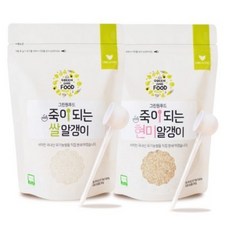 그린원푸드 이유식용쌀 죽이되는 쌀알갱이 + 죽이되는 현미알갱이, 2세트