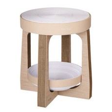  원형스크래쳐 리필형 가리가리 스위트 스툴 스크래쳐, 웜그레이 