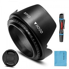 82mm 렌즈 후드 캐논 니콘 소니 펜탁스 올림푸스 후지 카메라 센터 핀치 렌즈 캡 유니버설 튤립 꽃 렌즈 후드 양산