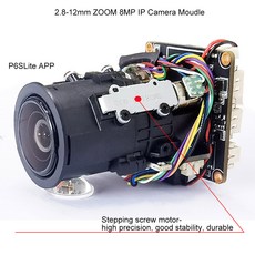 휴머노이드 인간 인식 IP 카메라 알람 아웃 오디오 Hikvision 프로토콜 4K 8MP 3840x2160 4 배 광학 줌, 01 2.8-12 미리메터 (수동)