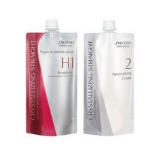 시세이도 프로페셔널 크리스탈라이징 알파H 스트레이트크림 H 악곱슬 건강모용 1제 400ml + 2제 400ml, 1세트