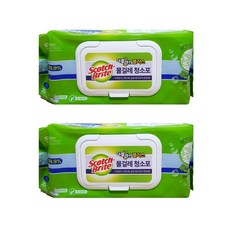 3M 스카치브라이트 더블액션 플러스 물걸레 청소포 대형 20매 x 2개 기획세트, 1세트