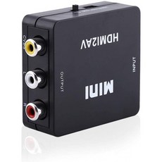 디지털 HDMI to RCA 컴포지트 비디오 오디오 AV CVBS 어댑터 변환기 720p / 1080p TV VHS VCR DVD 레코더 등에서 재생할 수, 단일옵션