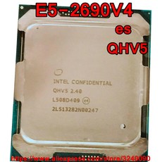 Intel Xeon CPU E5-2690V4 es 버전 QHV5 2.40GHz 14 코어 35M 호환 LG A2011-3 E5-2690 V4 프로세서 E5 2690V4 2690