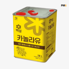 백설 카놀라유 말통, 2개, 18L
