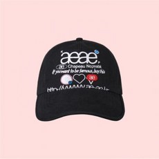 Aeae X PEAKBOY WEB 로고 5 PANNEL 모자 캡모자 볼캡 야구모자 블랙 에이이에이이