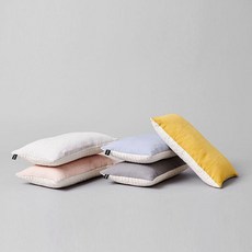 재입고 콤마씨 리넨+코튼양면 경추베개커버[컬러5가지], 핑크베이지 + 경추베개솜