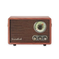 사운드룩 무선 배터리 내장 블루투스 스피커 SL-BR101 5W출력 스트랩내장 감성스피커 엔틱 FM라디오 USB SD 톤조절노브