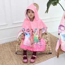 오뜨앙쥬 시크릿쥬쥬 샤워가운 비치후드타올, 1개, 핑크