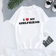 로즈아이러브 I Love Submissive Men Milfs 한국 패션 티셔츠 My Girlfriend 남자친구 빈티지 고딕 Y2k 90 년대, [03] L, [16] white40123, 1개