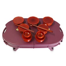 갤러리데코 명절 성묘용 원목 휴대용 제기 12p+돗자리포함, 1개