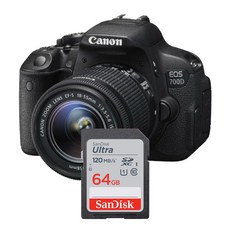 캐논 EOS 700D DSLR 카메라 메모리카드 샌디스크 울트라SD 64GB - 캐논eos700d