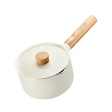 Solista 1인용 심플 화이트 냄비 혼밥 1인가구 용 주방 밀크팬, 16CM