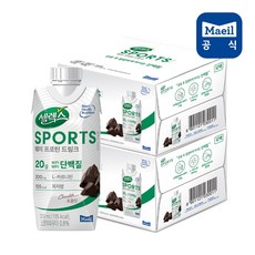 셀렉스 스포츠 웨이 프로틴 드링크 초콜릿 330ml 24팩(2박스)/마시는 단백질음료, 1