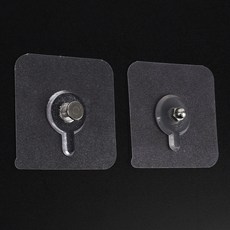 무타공 간편 부착 다용도걸이 납작걸이형 소품걸이 부착행거 후크, 둥근나사형, 1개