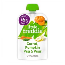 Little Freddie Flavoursome Carrot Pumpkin Pea 리틀 프레디 당근 호박 완두콩 아기 이유식 주스 100g 8팩, 1개