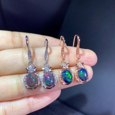 블랙오팔은귀걸이