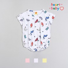 하트베이비 여름 유아용 다이노 반팔 수트