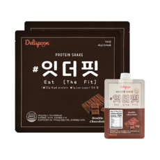[본사 당일출고] 델리스푼 단백질 쉐이크 잇더핏 2주플랜 (더블초코맛 14개입), 40g, 14개