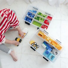 플라팜 레고 장난감 정리함 미니카정리함 4호 1단(전용칸막이포함) 장난감정리