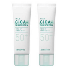 이니스프리 트루 마일드 시카 무기자차 선크림 50ml(SPF50+) X2개, 이니스프리 무기자차 선크림 50mlX2개