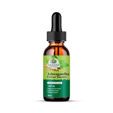 Amazing Botanicals Ashwagandha 추출물 팅크 - 3000mg 5% 위탄올라이드 - 30ml | 기분 향상 에너지 향상 건강한 기분 및 진정 상태 지원, 1개 - 추출물