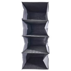 JOSIC 四層高級布藝收納掛袋, 加厚無紡布, 30x30x80cm 星霧灰, 30 x 30 x 80cm, 星霧灰色