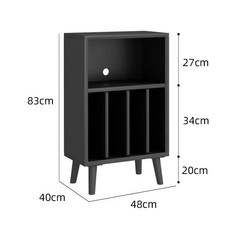 LP 엘피 레코드 수납장 원목 엔틱 빈티지 오디오랙, 블랙 / 50x40x81cm - lp오디오장식장