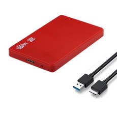 USB 3.0 SATA 2.5 인치 HDD SSD 투명 하드 드라이브 박스 솔리드 스테이트 기계식 외장 인클로저 PC 노트북, 04 Red - 2.5인치하드