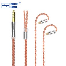 NiceHCK OrangeSir 케이블 8 코어 6N OCC 높은 전도도 구리 혼합 업그레이드 와이어 3 5/2 5/4 4 MMCX/0 78/N5005 핀 솔라리스 유메, 9) 4.4mm With N5005 pin, 4.4mm With N5005 pin