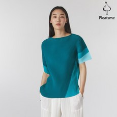 플리츠미 플리츠미 블록 사선 플리츠 티셔츠_EPTSM024041