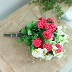 인테리어 조화 성묘 산소 납골당 꽃 장식 조화세트, 104.카라대볼국케이라로즈세트 진핑크/크림핑크/크림, 1개