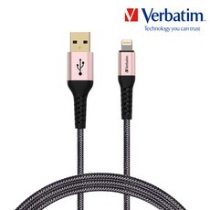 버바팀 Lightning 8pin to USB-A kevlar cable 120cm, 65857_블랙, 1개