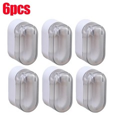 뚜껑이 벽걸이 칫솔 홀더 헤드 커버 정리함 욕실 보관 랙, 8.A-Gray(6pcs)