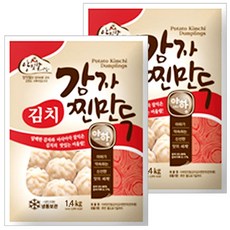 [퀴클리몰] 아하 감자 김치 찐만두 1.4kg x 2개, 1개