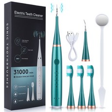 가성비전동 칫솔 음파 치아 미백 키트 플라크 및 제거제 구강 관리 청소 도구 5 가지 모드, 1개