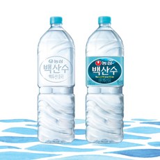 농심 백산수 2.0L x 12병 생수 물 2리터(라벨 유/무 랜덤발송), 2L, 12개