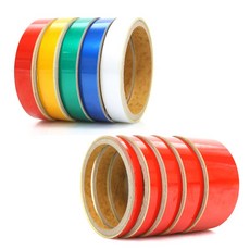 반사 테이프 2m 트럭 차량 자전거 안전복 발광 테이프, 8mm, 하얀색, 1개