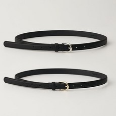 링서울 [선물옵션] 20mm eco leather crack belt - [silvergold]