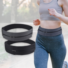 벨크로러닝벨트 런닝용 말아톤 조깅 허리 가방, 블랙