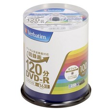 Verbatim DVD-R CPRM VHR12JP100V4 바베이텀 1회 녹화용 120분 100장 화이트 프린터블, 1개