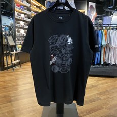 [뉴에라][두타] MLB 쿠퍼스타운 디스차지 LA 다저스 티셔츠 블랙 12715398