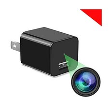 스파이 카메라 충전기 몰래 카메라 프리미엄 팩 HD 1080P 최고의 미니 스파이 카메라 USB 충전기 카메라 비밀 카메라 유모 캠 스파이용 소형 카메라 감시 카메라 Full HD, 1개