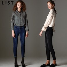 리스트 내추럴 워싱 컷아웃 웬디 데님 팬츠