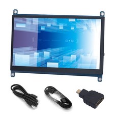 보조모니터 7 인치 IPS/TN 화면 AIDA64 LCD 디스플레이 1024x600 용량 성 터치 모니터 미니 PC 컴퓨터 보조 액세서리, [02] IPS