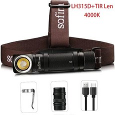 캠핑 하이킹 필수 Sofirn SP40A TIR 광학 렌즈 헤드 램프 LH351D LED 18650 USB 충전식 1200lm 토치 자석, with 18650 battery, 러시아, 02 4000K_02 with 18650 battery, 1개