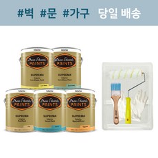 [던에드워드][친환경페인트] 슈프리마(무광 벨벳광 계란광 저광 반광)1L+6인치도구세트_배송메모 색상입력(예:DEW340) 2시 이전 주문 당일발송, 무광1L, 배송메세지에 색상 입력